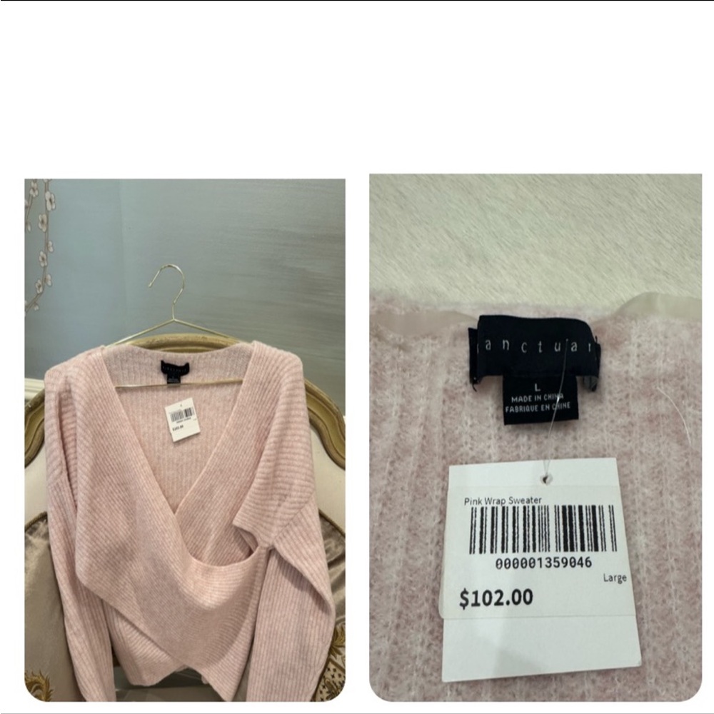 Sanctuary Pink Wrap Sweater